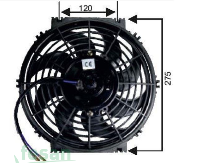 RFM 1108H 12V FAN MOTORU 10İNÇ EMİCİ ÜFLEYİCİ HELİX PERVANE TERS DÖNÜŞ