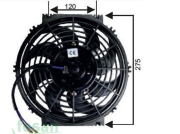 RFM 1108H 12V FAN MOTORU 10İNÇ EMİCİ ÜFLEYİCİ HELİX PERVANE TERS DÖNÜŞ
