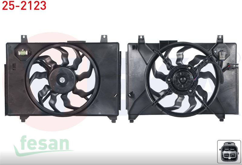 25-2123 FAN MOTORU HYUNDAI ACCENT ERA 1.5CRDİ 2006-2012 REZİSTANSLI DAVLUMBAZLI SU RADYATÖRÜ