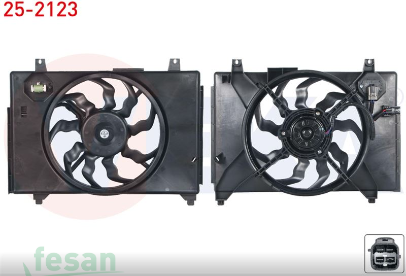 25-2123 FAN MOTORU HYUNDAI ACCENT ERA 1.5CRDİ 2006-2012 REZİSTANSLI DAVLUMBAZLI SU RADYATÖRÜ