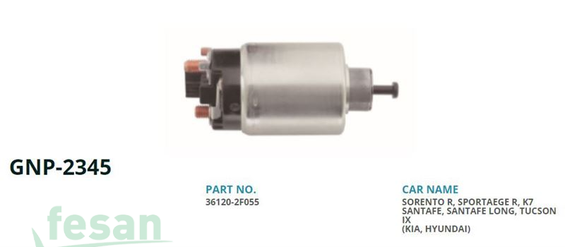GENON GNP 2345 DELCO 12V MARŞ OTOMATİĞİ HYUNDAİ İX35 SANTAFE 2.0-2.2CRDİ KİA SORENTO SPORTAGE 2.0-2.2CRDİ