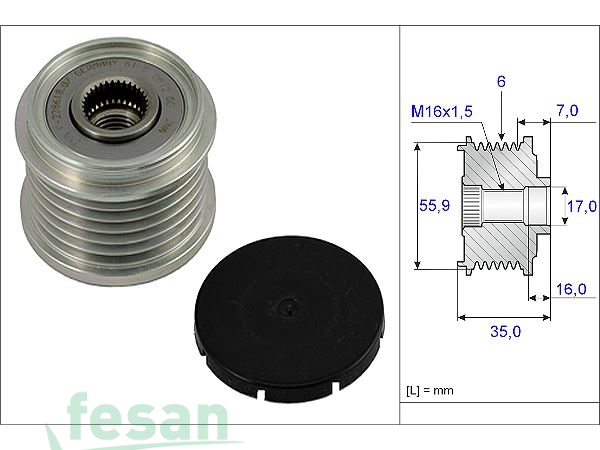 İNA 535001410 ŞARJ KASNAK RULMANLI 6K VW PASSAT