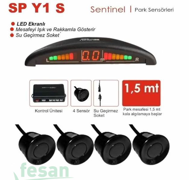 PARK SENSÖRÜ EKRANLI SİYAH 22MM