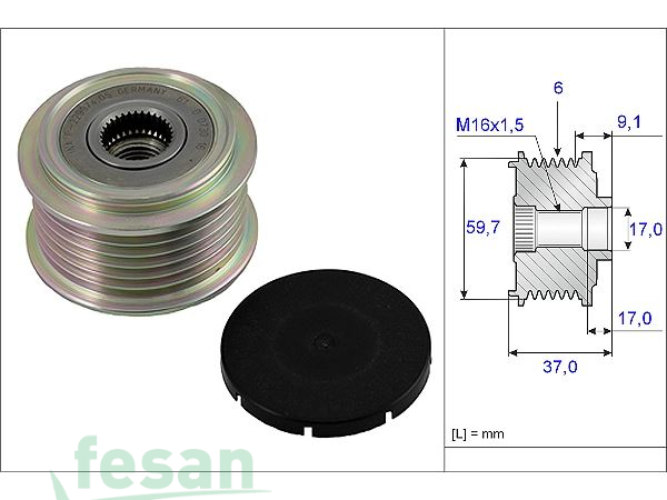 İNA 535001710 ŞARJ KASNAK RULMANLI 6K FORD MAZDA