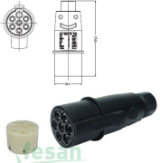 AKSA 14-018 RÖMORK FİŞİ PLASTİK ERKEK 7 FİŞLİ N Tİ X