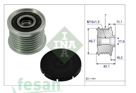 İNA 535002110 ŞARJ KASNAK RULMANLI MERCEDES W163