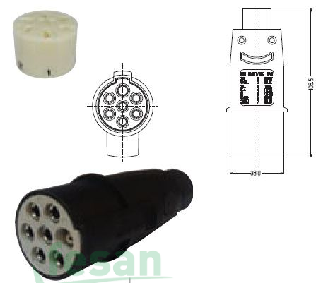 AKSA 14-021 RÖMORK FİŞİ PLASTİK ERKEK 6 1 FİŞL S T