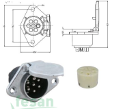AKSA 14-023 METAL DİŞİ 7 FİŞLİ KLEMENSLİ EM N TİP