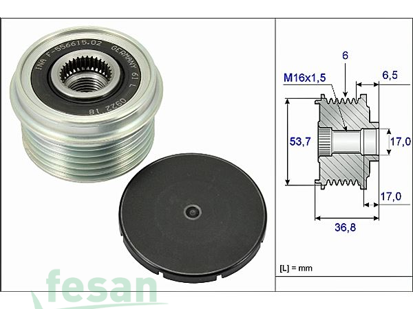 İNA 535007410 ŞARJ KASNAK RULMANLI FORD FOCUS VALEO 588065