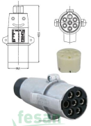 AKSA 14-024 RÖMORK FİŞİ METAL ERKEK 7 FİŞLİ N T X