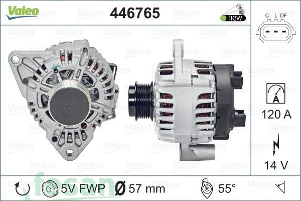 VALEO 446765 12V ŞARJ DİNAMOSU HYUNDAI İ20 1.2 BENZİN 120AHM