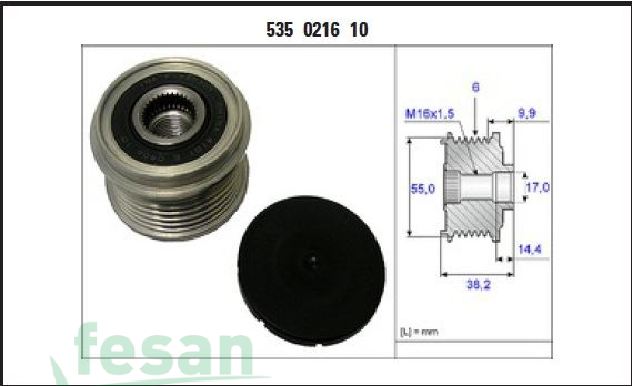 İNA 535021610 ŞARJ KASNAK RULMANLI HYUNDAI İX35