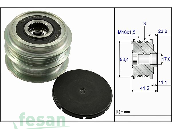 İNA 535026910 ŞARJ KASNAK RULMANLI CLİO III / IV