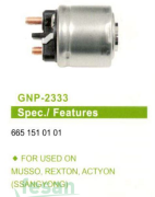 GENON GNP 2333 DELCO 12V MARŞ OTOMATİĞİ SSANGYONG REXTON ACTYON