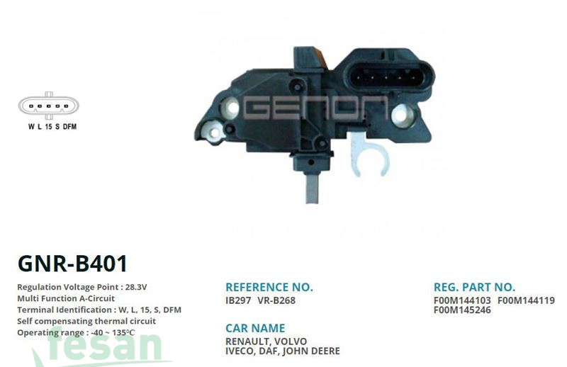 GENON B401 BOSCH 24V KONJEKTÖR RENAULT VOLVO DAF YM 5FİŞLİ