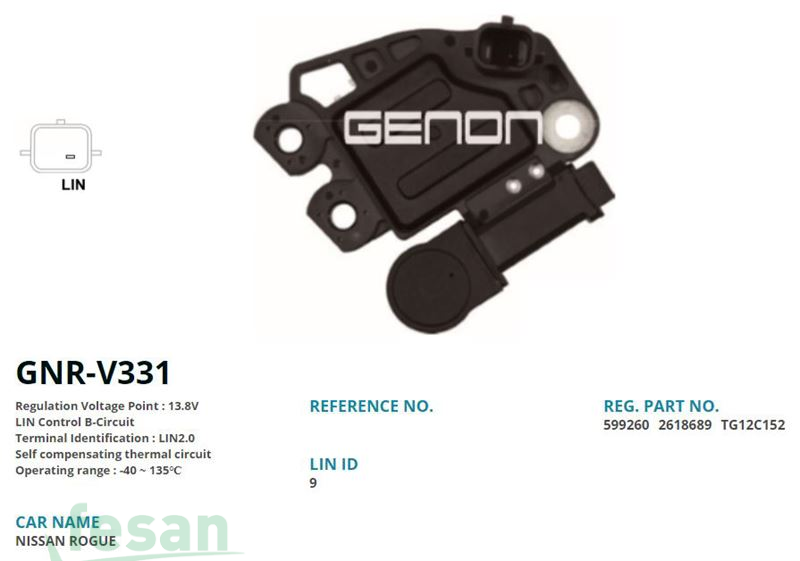 GENON GNR V331 VALEO 12V KONJEKTÖR RENAULT KADJAR SCENIC DACİA DOKKER NİSSAN QASQHAI LIN UÇLU