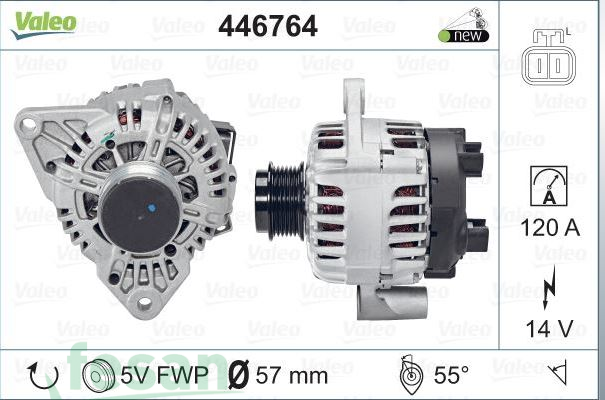 VALEO 446764 12V ŞARJ DİNAMOSU HYUNDAI ACCENT III 2008 120AHM KİA CEED RİO CRDİ