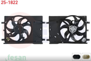 25-1822 12V FAN MOTORU FİAT GRANDE PUNTO 1.4 2005-2012 DAVLUMBAZLI REZİSTANSLI TEKLİ FANLI (SU+KLİMA)