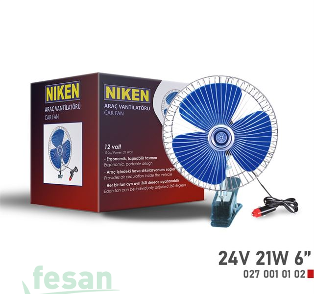 0270010102 24V VANTİLATÖR MAVİ MANDALLI 6İNÇ