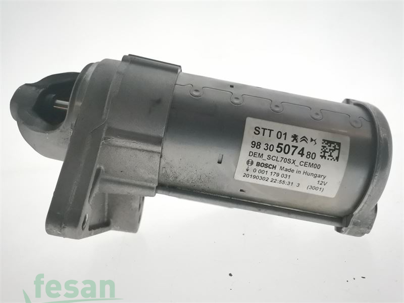 BOSCH 0001179031 12V MARŞ MOTORU PEUGEOT 508 CITROEN C4 C3 12DİŞ 1.7KW DIŞTAN SAPLAMA