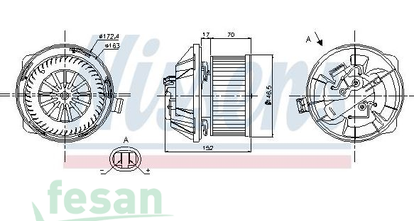 87065 12V KALORİFER MOTORU CITROEN C5 I OTOMATİK KLİMALI