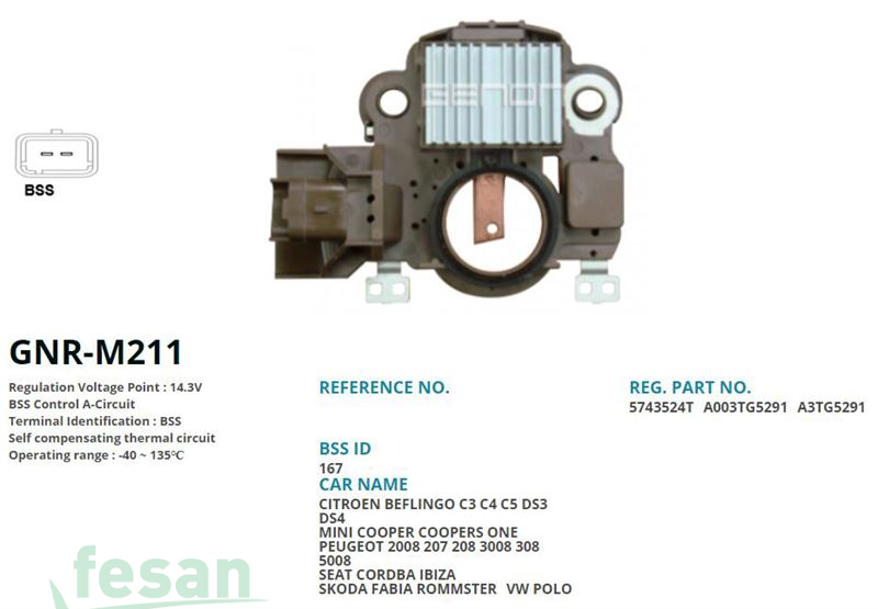 GENON M211 MİTSUBİSHİ 12V KONJEKTÖR PEUGEOT 2008 208 207 3008 5008 CITROEN BERLİNGO C3 C4 C5 DS3 DS4