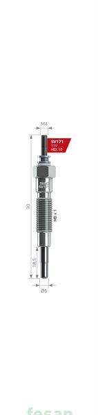 SVAC SV171  000  11V ISITMA BUJİSİ CUBATO TRAKTÖR RTV900