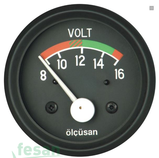 ÖLÇÜSAN 112822 12V VOLTMETRE 52 SİYAH ÇERÇEVE