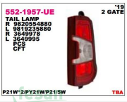 552-1957R-UE STOP LAMBASI CITROEN BERLINGO SAG 2018 İKİ KAPILI