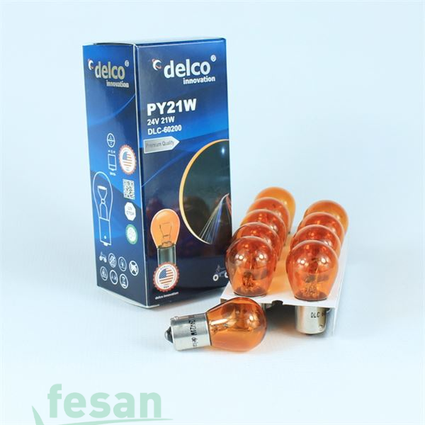 DLC-60200 24V AMPÜL S25 93 21WATT AMBER TURUNCU NATUREL BA15S