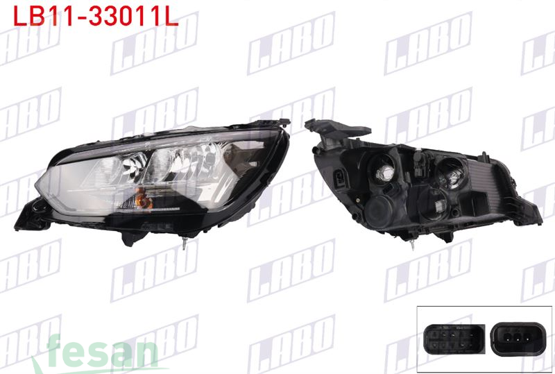 LB11-33011L FAR PEUGEOT 208 2019> SOL GÜNDÜZ FARSIZ
