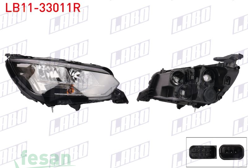 LB11-33011R FAR PEUGEOT 208 2019> SAĞ GÜNDÜZ FARSIZ
