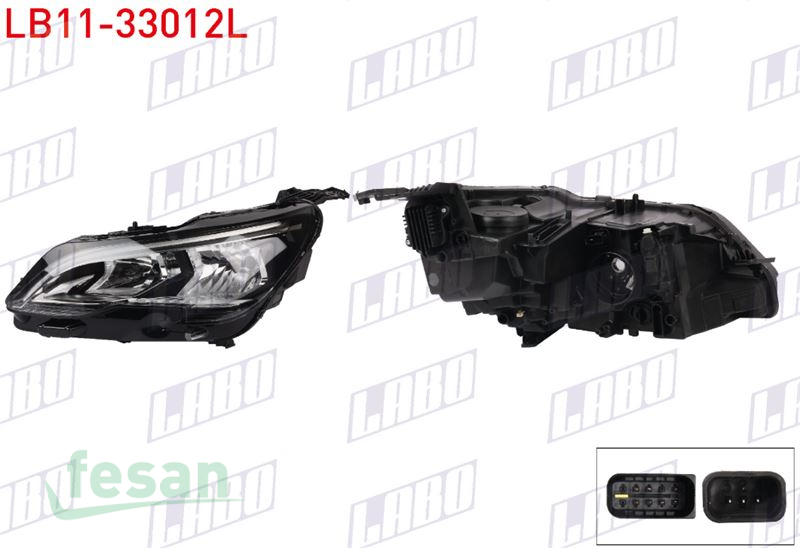 LB11-33012L FAR PEUGEOT 3008 2017-2019 SOL LEDLİ