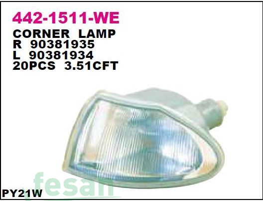 442-1511R3WE ÖN SİNYAL LAMBASI OPEL ASTRA F SAĞ 1995> DUYLU