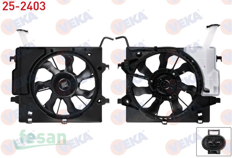 25-2403 12V FAN MOTORU KİA PİCANTO 1.0 2011-2017 DAVLUMBAZLI SU BİDONLU