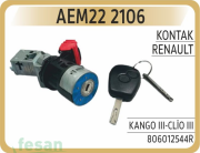 22 2106 KONTAK ANAHTARI RENAULT KANGOO III CLİO III