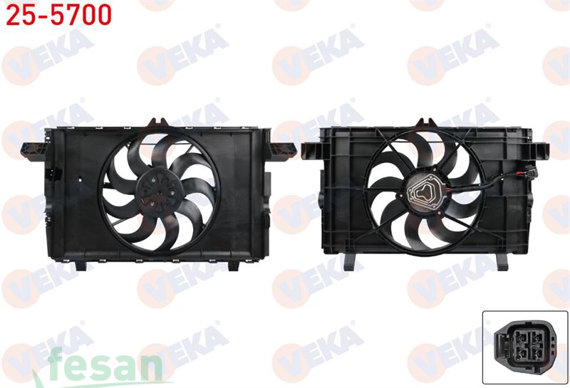 25-5700 12V FAN MOTORU TESLA MODEL Y 2020> TEKLİ FAN