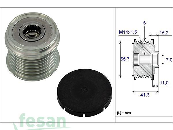 İNA 535002410 ŞARJ KASNAK RULMANLI VOLVO S40 I 1.6 1.8 2.0 1996-2003
