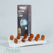 DLC-17303 12V AMPÜL T10 5WATT BÜYÜK DİPSİZ AMBER TURUNCU BOYALI