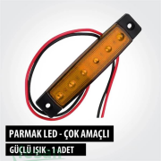 TAS 004S 12V PARMAK 6 LEDLİ EM LAMBA SARI 0800L L004 OND3005L 12S TAS 004S