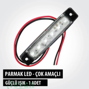 TAS 004B 24V PARMAK 6 LEDLİ EM LAMBA BEYAZ