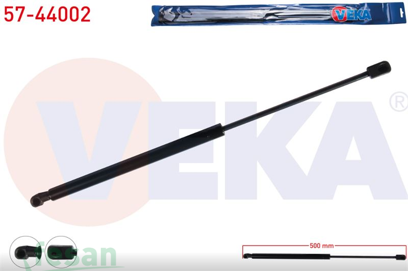 57-44002 AMORTİSÖR BAGAJ VW POLO 2001-2012 500MM/380N