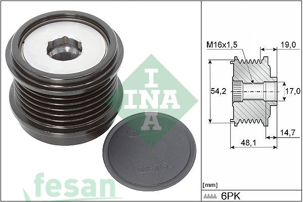 İNA 535031010 ŞARJ KASNAK RULMANLI FORD MONDEO IV 2007< GALAXY 2007-2015 S-MAX 2007< TCDİ TRANSİT YM ECOBLUE