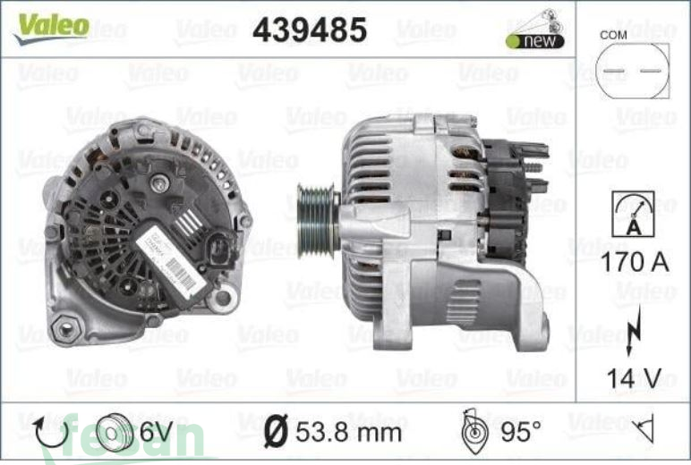 VALEO 439485 12V Ş DİNAMOSU BMW 5 SERİ DİZEL 170AHM WUTSE 23319