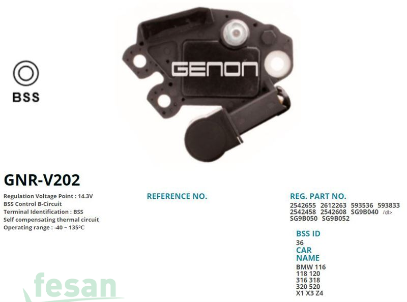 GENON V202 VALEO 12V KONJEKTÖR BMW 3.16 3.18 2.0