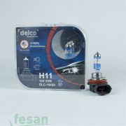DLC-10450 12V AMPÜL H11 55WATT   150. SÜPER VISION BEYAZ IŞIK PİPO SOKET