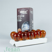 DLC-50425 12V AMPÜL S25 93 21WATT EXSANTRİK AMBER TURUNCU BOYALI BAU15S