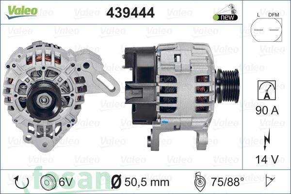 VALEO 439444 12V ŞARJ DİNAMOSU AUDİ A3 VW CADDY GOLF V 90AHM
