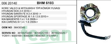BHM 6103 DELCO MARŞ KÖMÜR YUVASI HYUNDAİ IX35 KİA SORENTO SONATA SPORTAGE