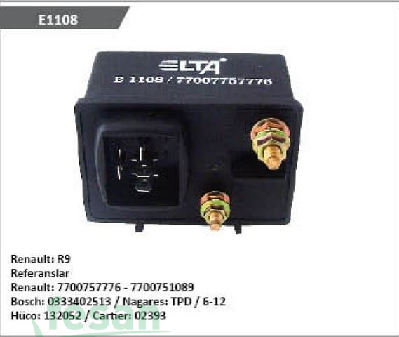 E1110-E1108 12V ISITMA RÖLESİ RENAULT 9 PEUGEOT J9 E1110 SGH 520